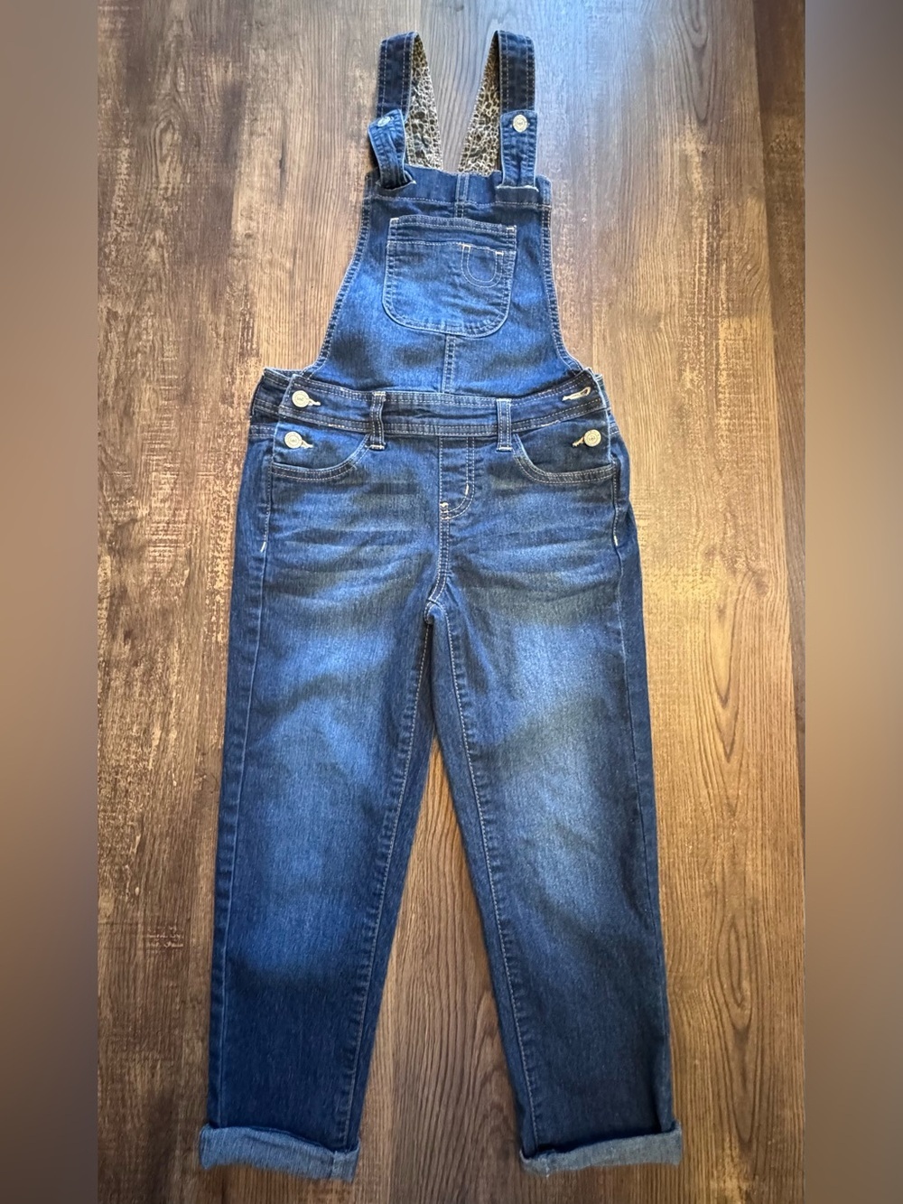 lei Kids Denim Overalls in Blue For Girls